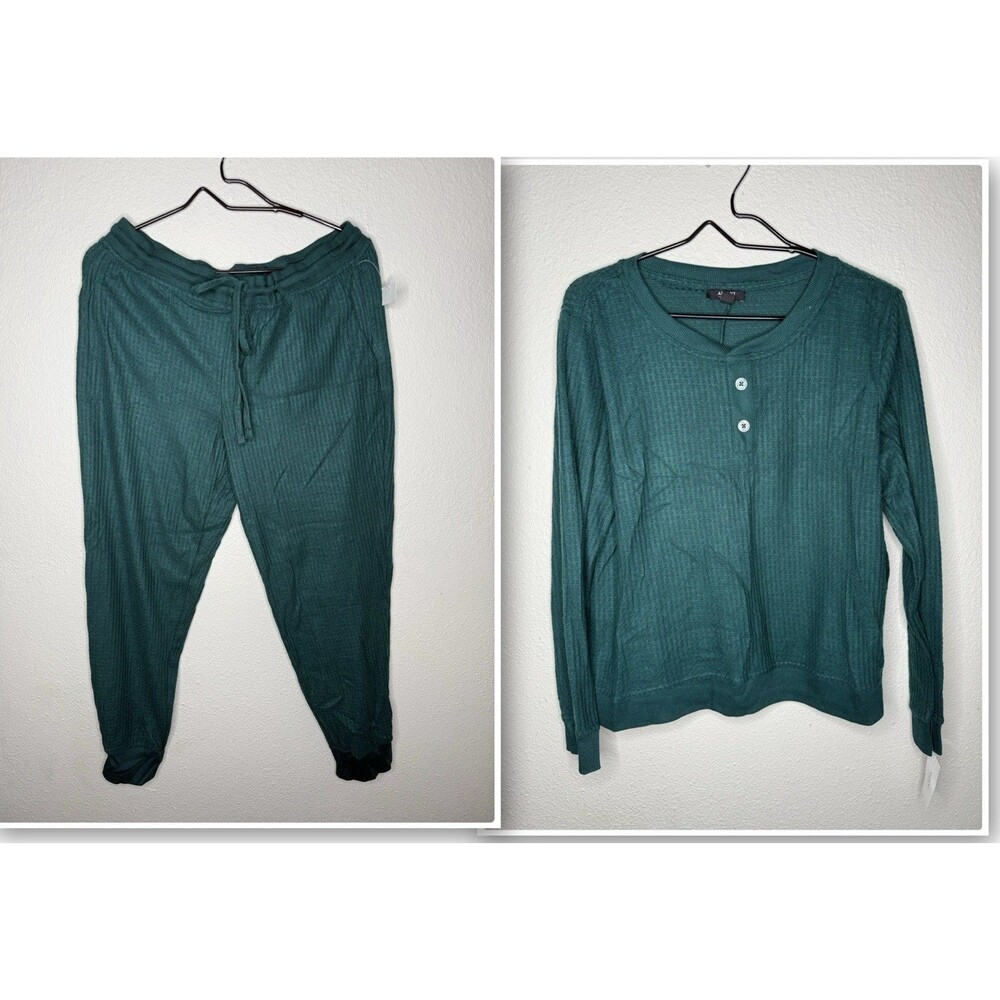 Alfani Thermal Henley L Pajama Set